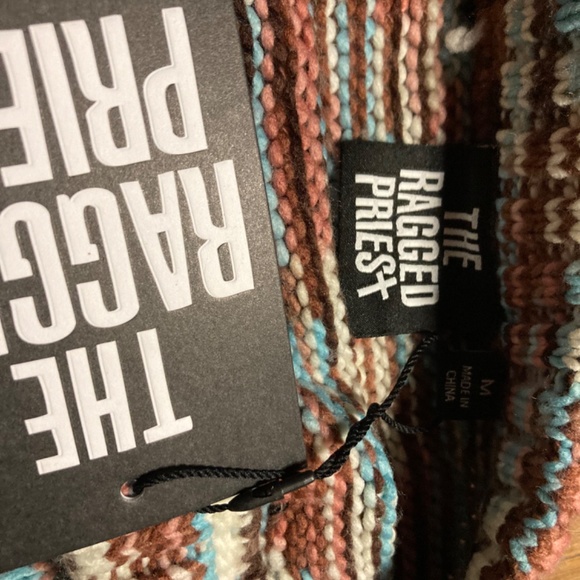 UO The Ragged Priest Data Mini sweater knit Skirt Multi Space Dye Medium - Picture 12 of 12